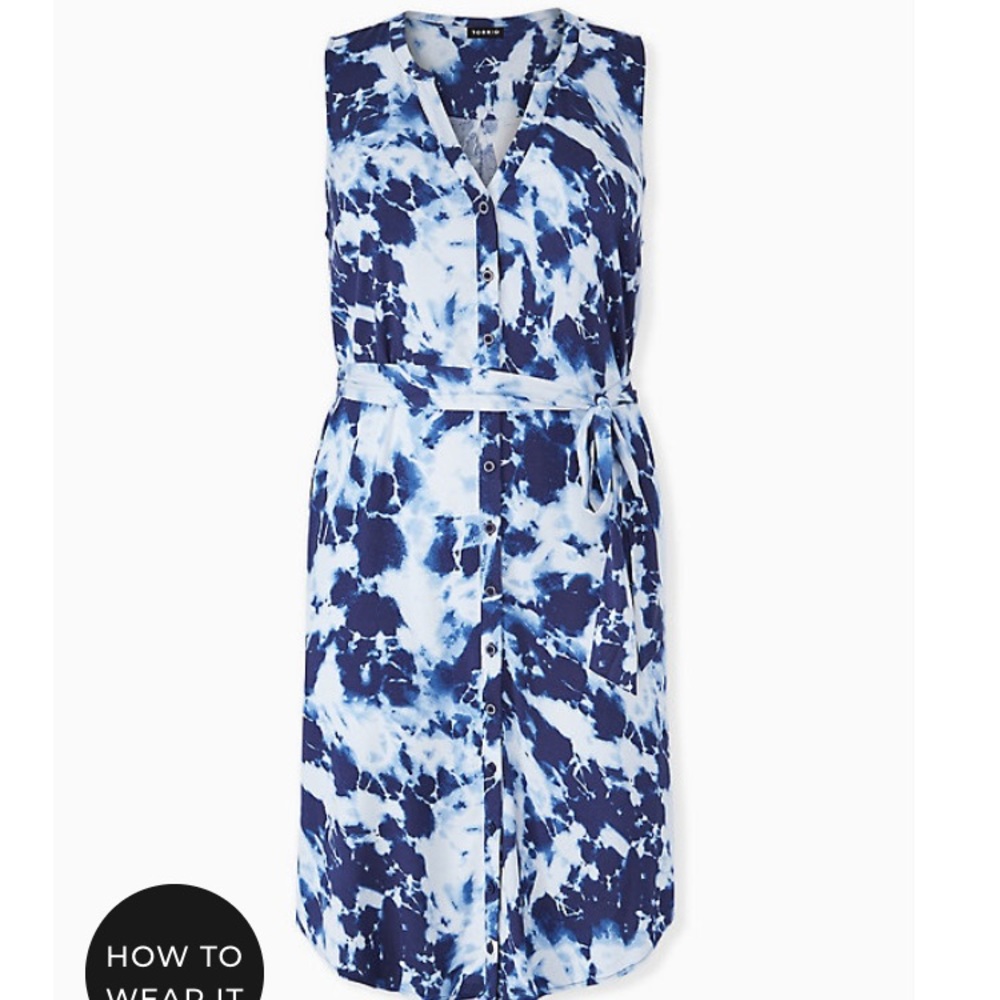 Tye die sleeveless dress.